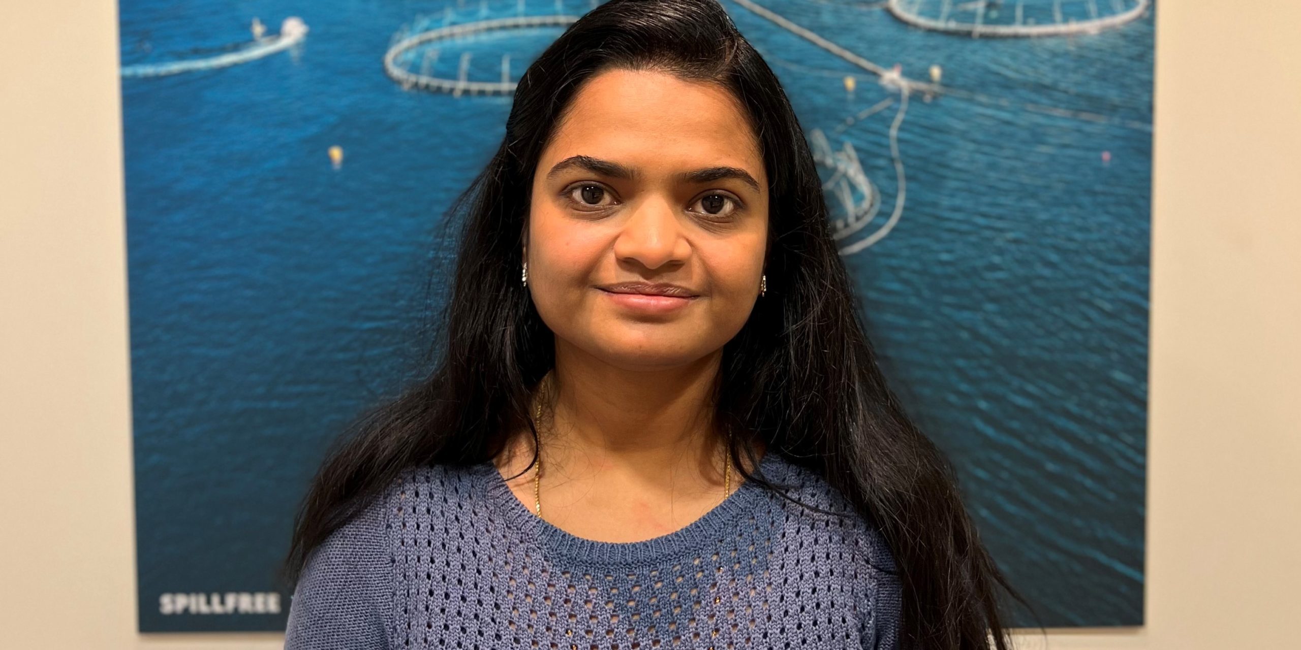 IMG_37702 Dame som spiler foran et bilde. Foto