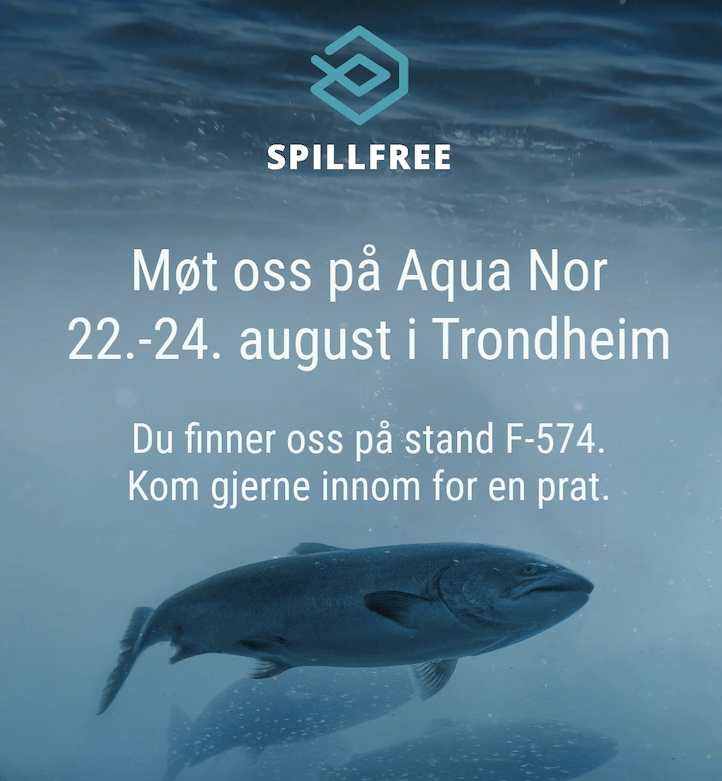 Bildet viser invitasjon til å besøke Spillfree på Aqua Nor